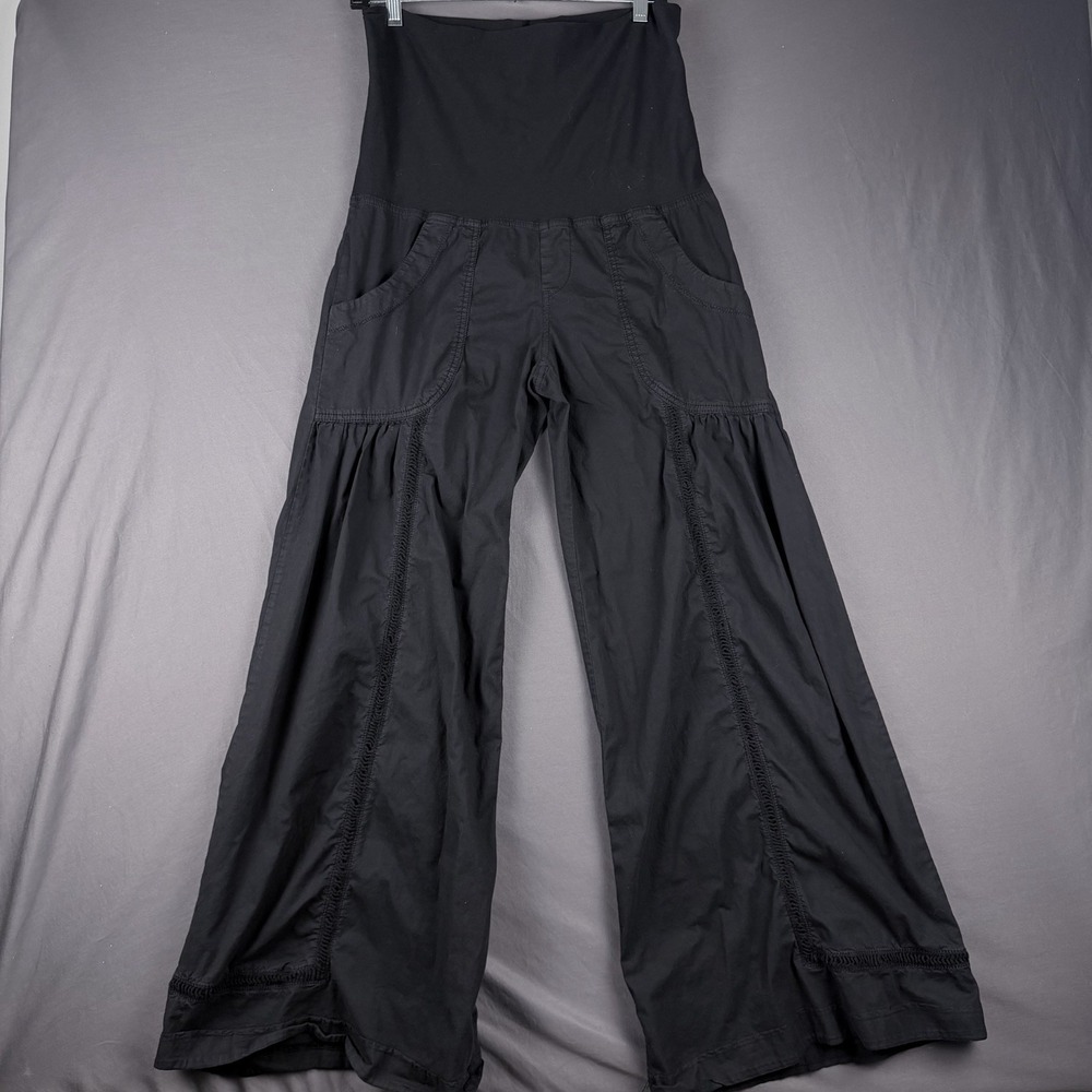 Wearables Women's Black Wide-Leg Sleeveless maternity S Cotton Spandex pants